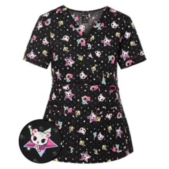 Tokidoki x Koi Hollywood Stars Scrub Top (M) - Picture 3 of 3